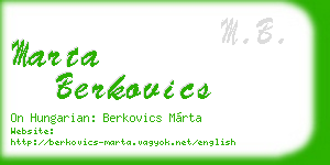 marta berkovics business card