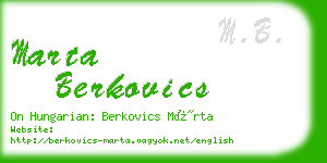 marta berkovics business card